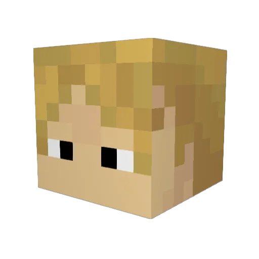 NOX8080 Minecraft avatar head, 3D render