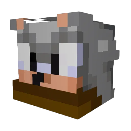 NOX955 Minecraft avatar head, 3D render