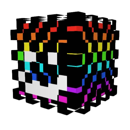 NO_CARRIER Minecraft avatar head, 3D render