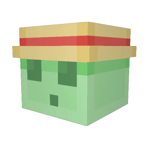 NO_NAME_2805 Minecraft avatar head, 3D render