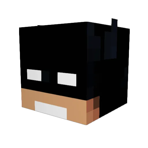 NO_Thunder Minecraft avatar head, 3D render