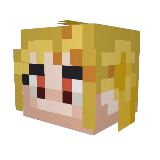 NOoOBBBy Minecraft avatar head, 3D render