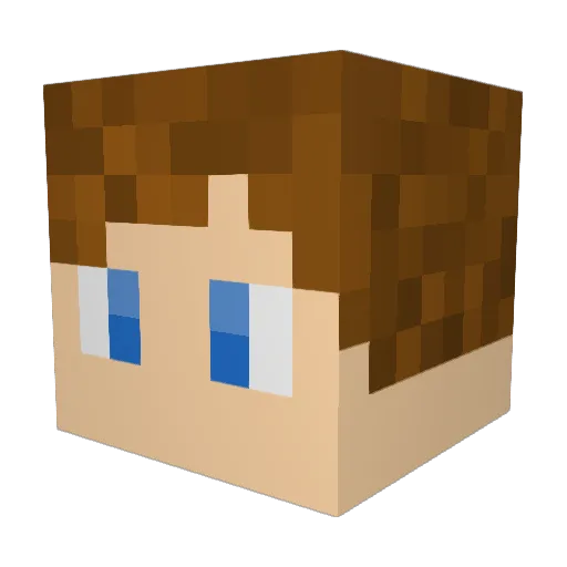 NOpedestrian Minecraft avatar head, 3D render