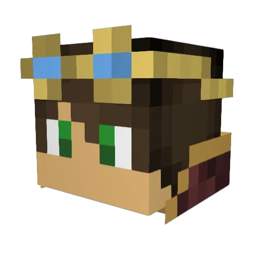 NP251 Minecraft avatar head, 3D render
