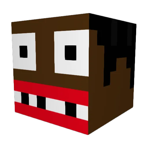 NP5 Minecraft avatar head, 3D render