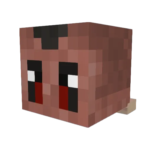 NPA01 Minecraft avatar head, 3D render