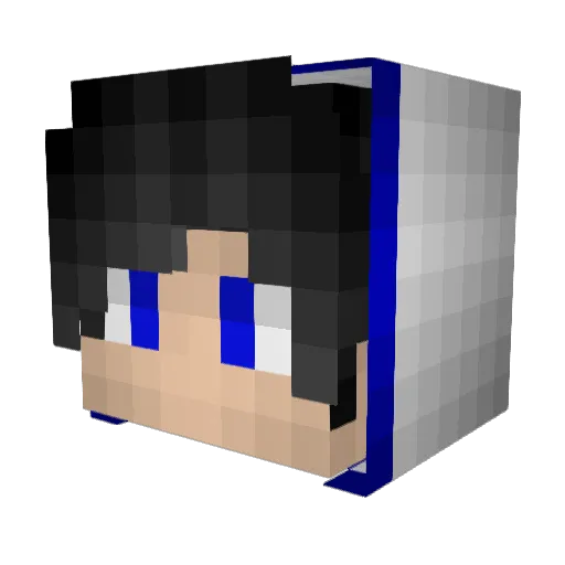 NPC10 Minecraft avatar head, 3D render