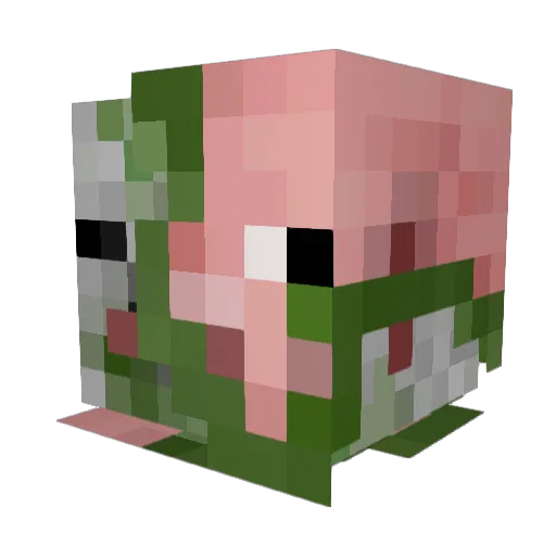 NPC15 Minecraft avatar head, 3D render