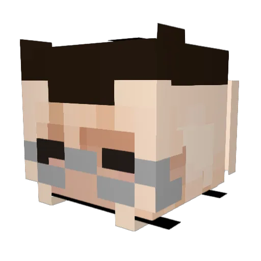 NPC3023 Minecraft avatar head, 3D render