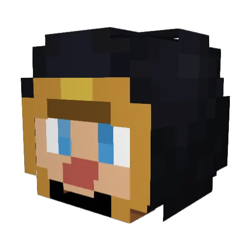 NPC981 Minecraft avatar head, 3D render