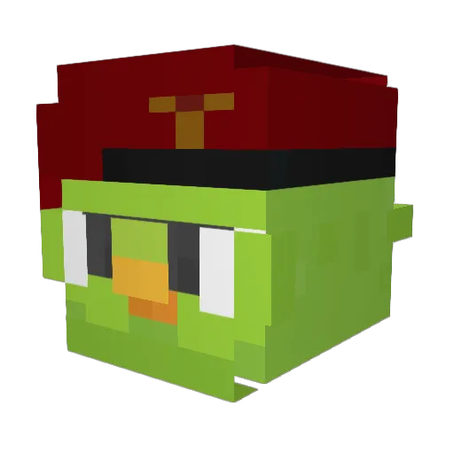 NPC_002 Minecraft avatar head, 3D render