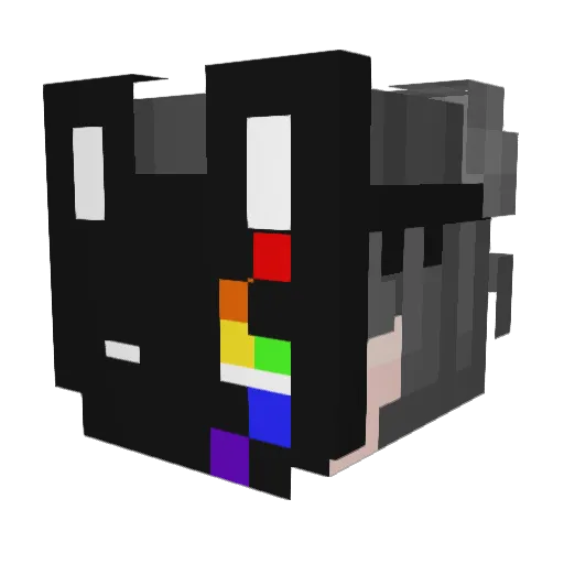NPC_Kora Minecraft avatar head, 3D render
