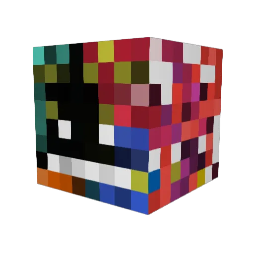 NPC_PLAYER12 Minecraft avatar head, 3D render