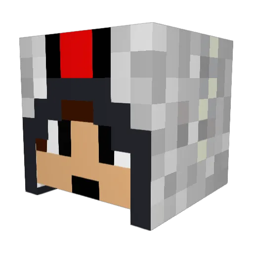 NPC_Shadowkiler Minecraft avatar head, 3D render