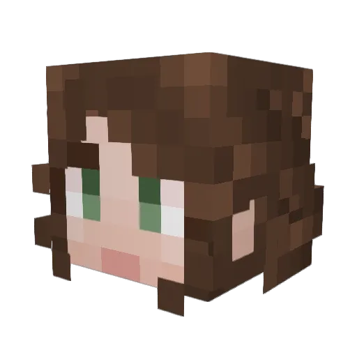 NPCami5768 Minecraft avatar head, 3D render