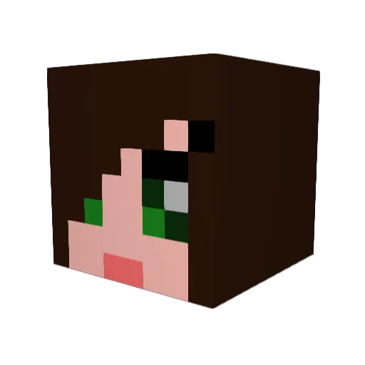 NPCs Minecraft avatar head, 3D render