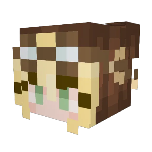 NPva0403 Minecraft avatar head, 3D render