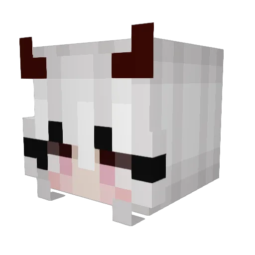 NQQ_ Minecraft avatar head, 3D render