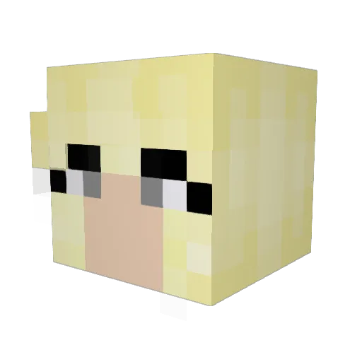 NRCZ Minecraft avatar head, 3D render