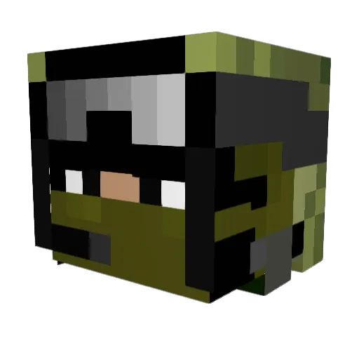 NRF2 Minecraft avatar head, 3D render