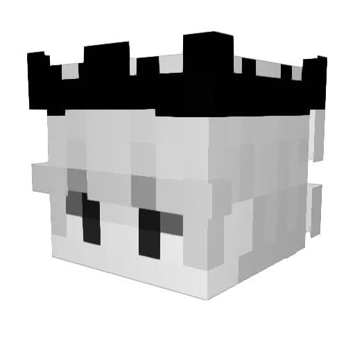 NRFDzz Minecraft avatar head, 3D render