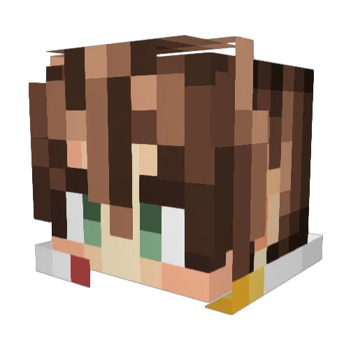 NRG75 Minecraft avatar head, 3D render