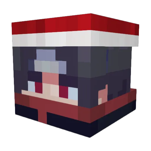 NRGChanel Minecraft avatar head, 3D render