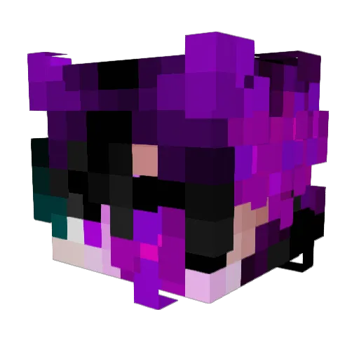 NRG_Akali Minecraft avatar head, 3D render
