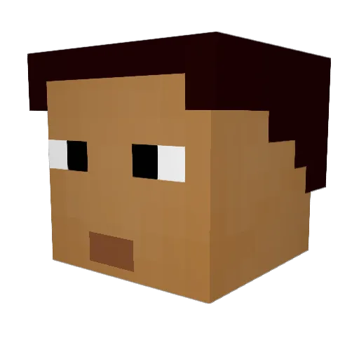 NRG_Sliffer Minecraft avatar head, 3D render