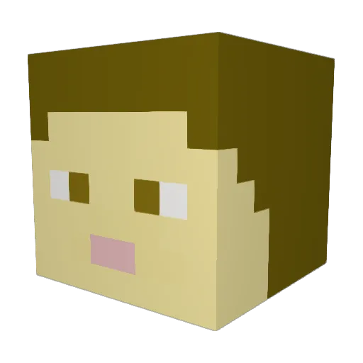 NRPGamingX Minecraft avatar head, 3D render