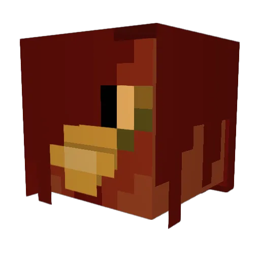 NRTBRT Minecraft avatar head, 3D render