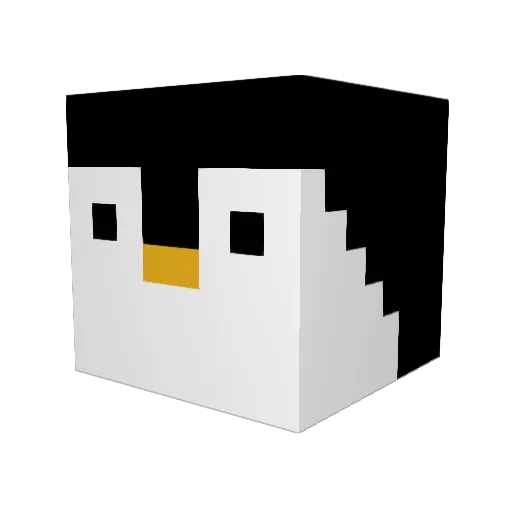 NRV22 Minecraft avatar head, 3D render