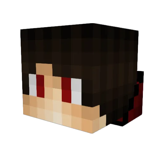 NR_08 Minecraft avatar head, 3D render