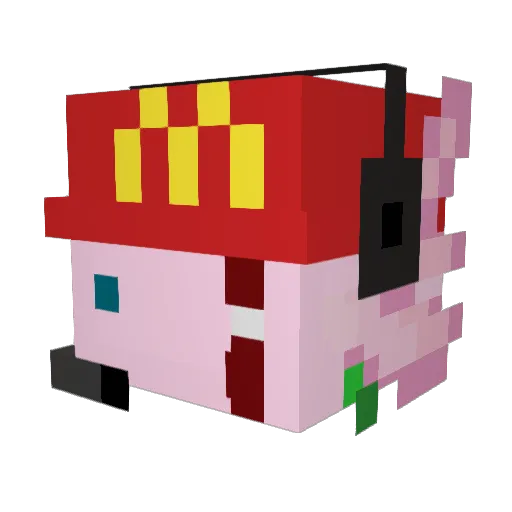 NR_Dork Minecraft avatar head, 3D render
