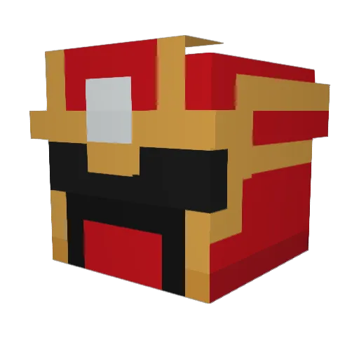 NS1431 Minecraft avatar head, 3D render