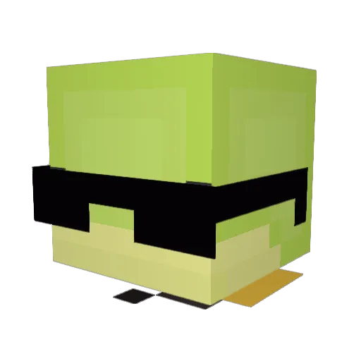 NSG79 Minecraft avatar head, 3D render