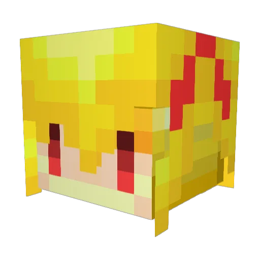 NSPB_ Minecraft avatar head, 3D render