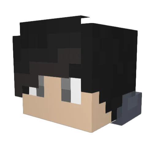 NSRSR Minecraft avatar head, 3D render