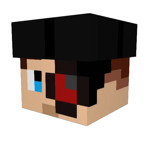 NSR_27 Minecraft avatar head, 3D render