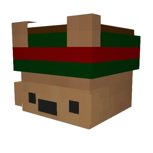 NSVMT Minecraft avatar head, 3D render