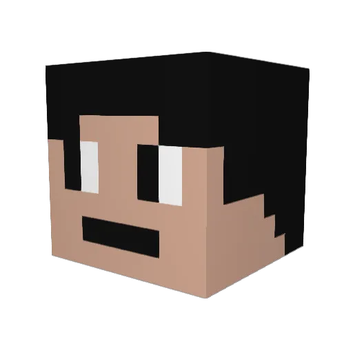 NS_NoGold Minecraft avatar head, 3D render