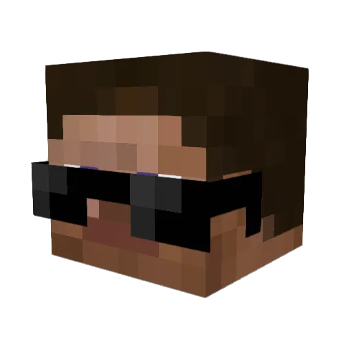 NSakana Minecraft avatar head, 3D render