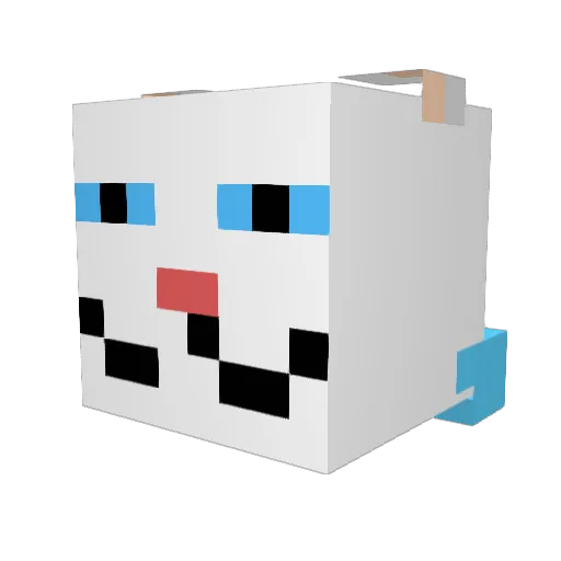 NSpaace Minecraft avatar head, 3D render