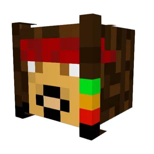NStijnB Minecraft avatar head, 3D render