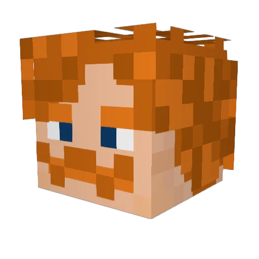 NT213 Minecraft avatar head, 3D render