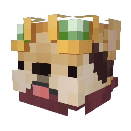 NT505 Minecraft avatar head, 3D render