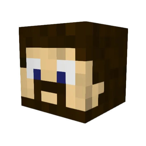 NTAV Minecraft avatar head, 3D render