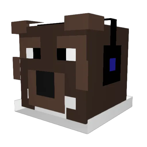 NTENHONOME Minecraft avatar head, 3D render