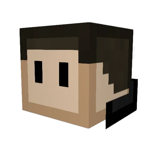 NTFDARKWOLF Minecraft avatar head, 3D render
