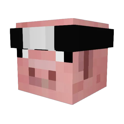 NTH67 Minecraft avatar head, 3D render